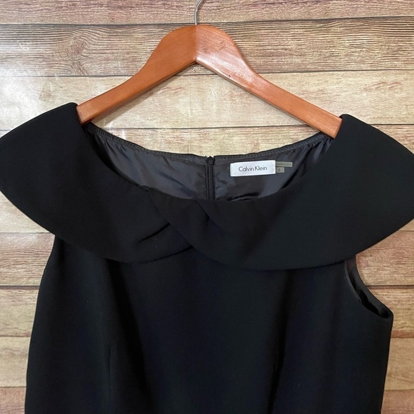 Calvin Klein Women’s Retro Style Black Crepe Cocktail Dress Size: 8 - Picture 4 of 8